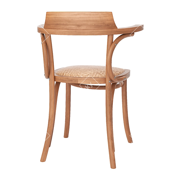 Elegant Ematy Wooden Chair 3D model image 3