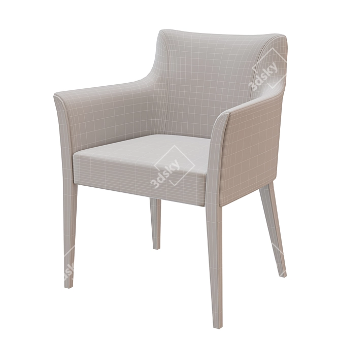 Elegant Cometa Armchair - Bourne 3D model image 4