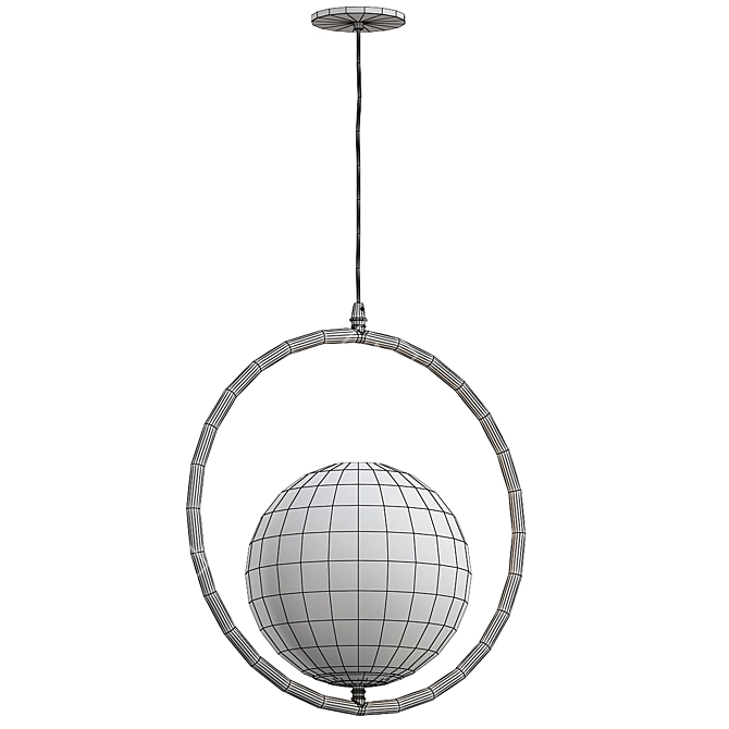 Globe Hoop Pendant Light 3D model image 2