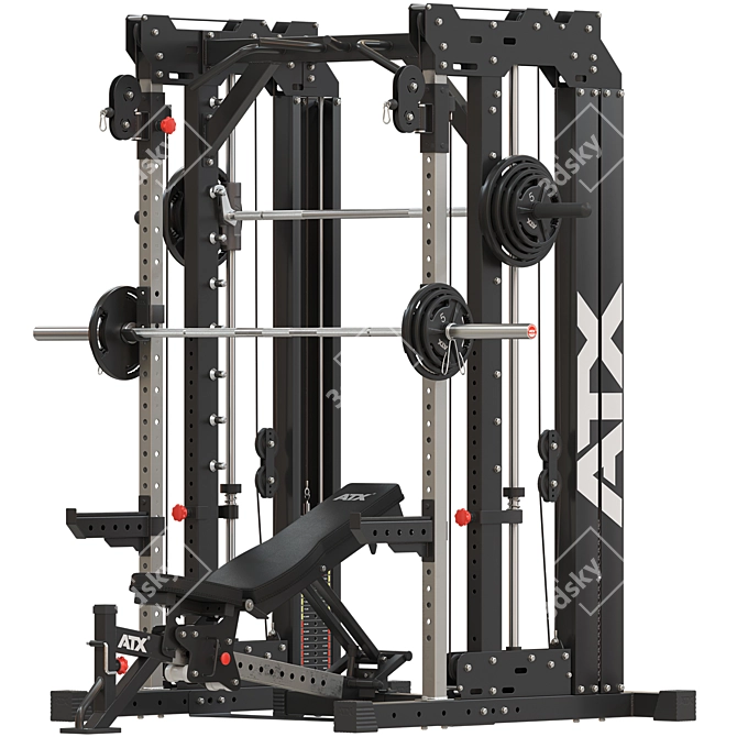 ATX Multifunctional Smith Cable Rack 3D model image 1