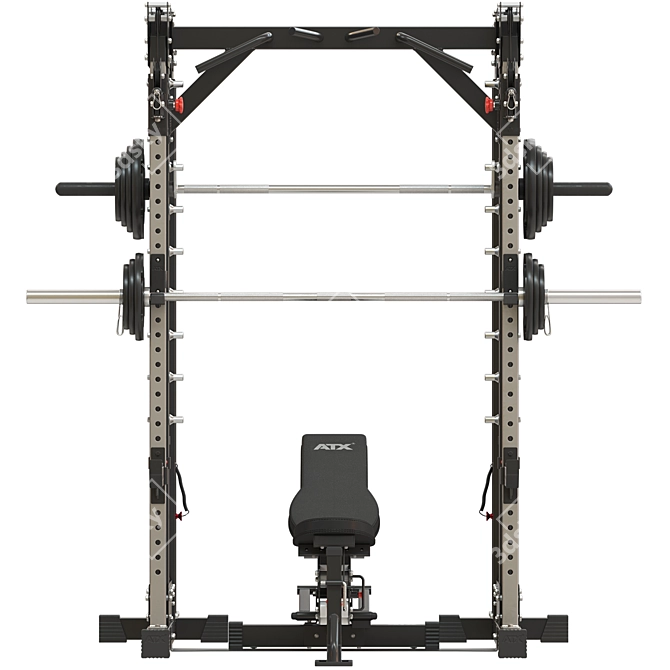 ATX Multifunctional Smith Cable Rack 3D model image 3