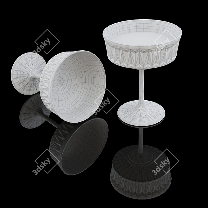 Elegant Glass Goblets Set | 3D Models 3D model image 4