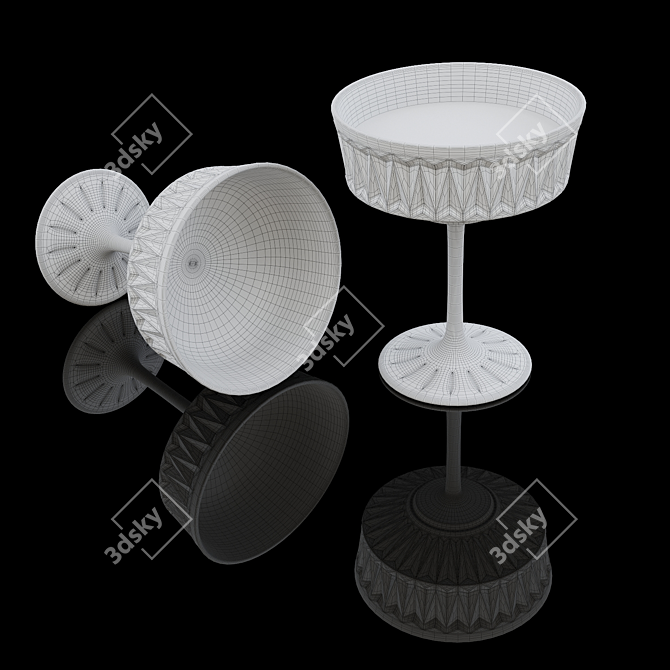 Elegant Glass Goblets Set | 3D Models 3D model image 5