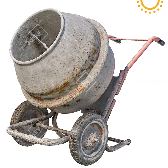 High-Quality Concrete Mixer 3D model image 1