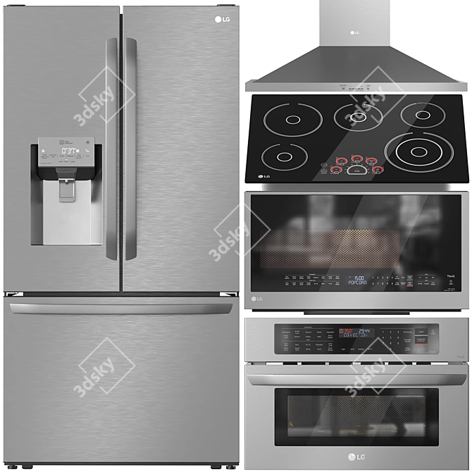 LG Smart Appliance Collection 01 3D model image 1