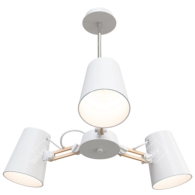 Contemporary Mantra Looker Chandelier 3D model image 2