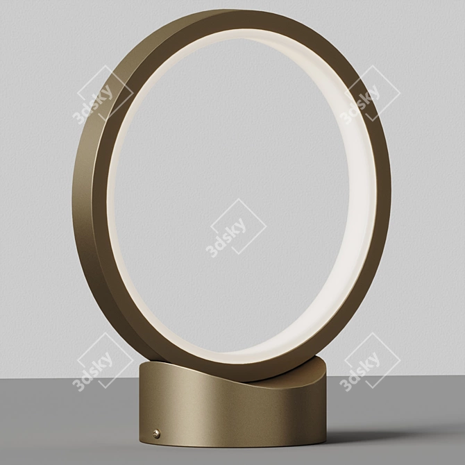 Modern Circular LED Post Light 3D model image 2