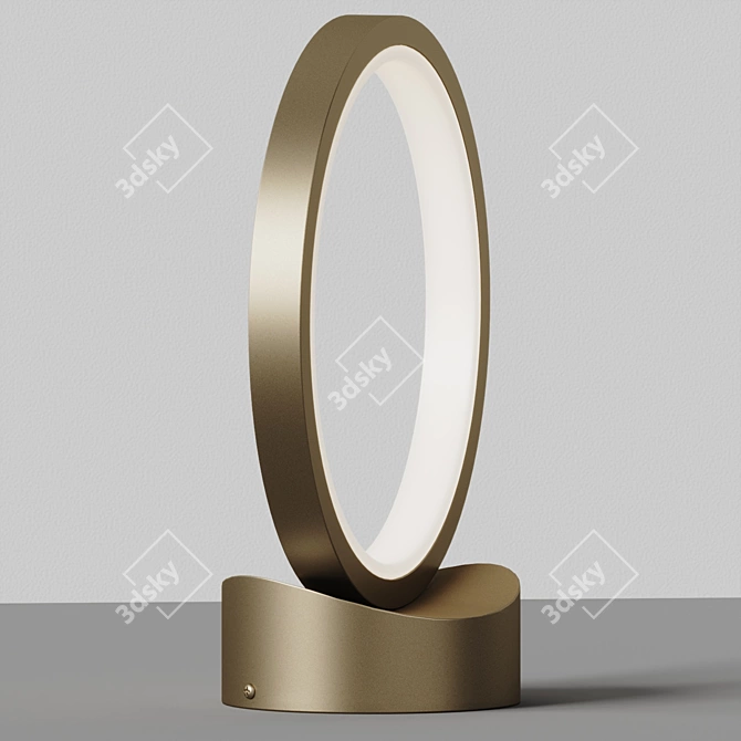 Modern Circular LED Post Light 3D model image 3