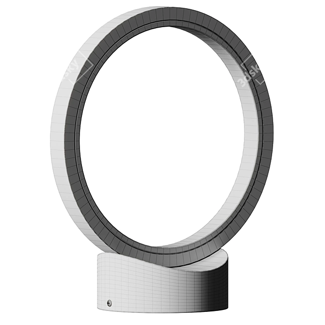 Modern Circular LED Post Light 3D model image 5