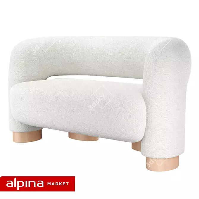 Alpina Market Pecola Sofa 3D model image 8