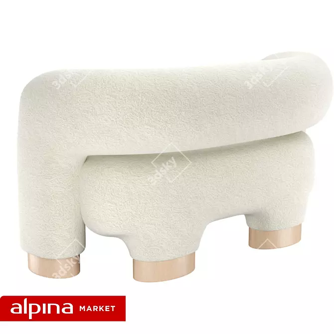 Alpina Market Pecola Sofa 3D model image 9