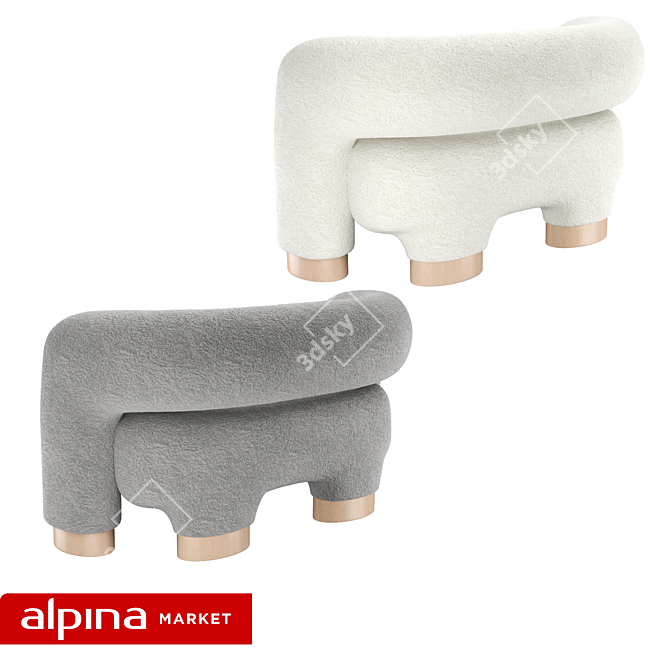 Alpina Market Pecola Sofa 3D model image 11