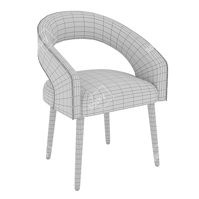 Elegant Ergonomic Armchair VERONICA 3D model image 7