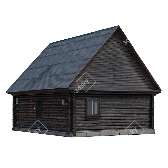 Wooden House 8K Texture 3D model image 1