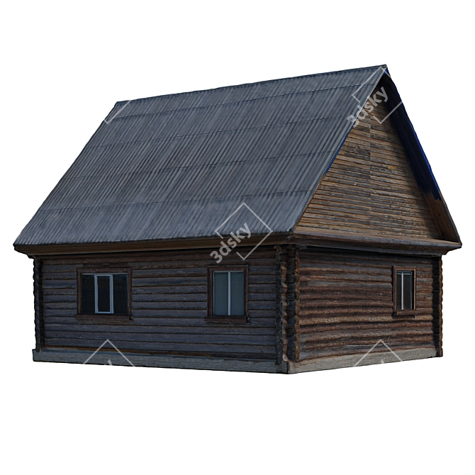 Wooden House 8K Texture 3D model image 6