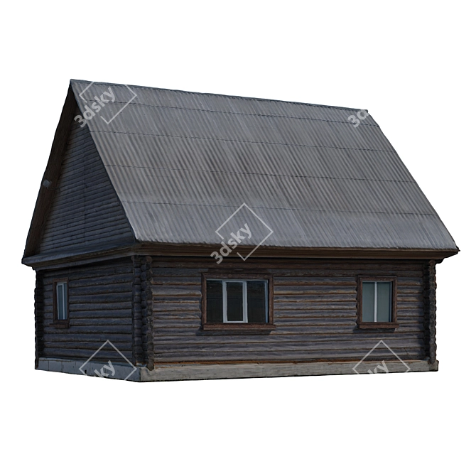 Wooden House 8K Texture 3D model image 7