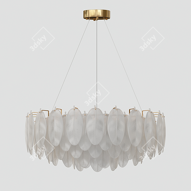 Glass Feather Chandelier Collection 3D model image 3