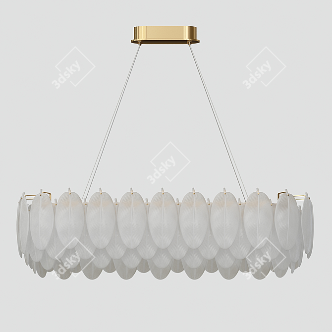 Glass Feather Chandelier Collection 3D model image 4