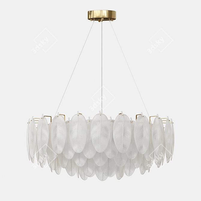 Glass Feather Chandelier Collection 3D model image 7