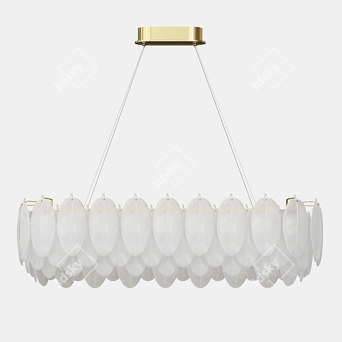 Glass Feather Chandelier Collection 3D model image 8