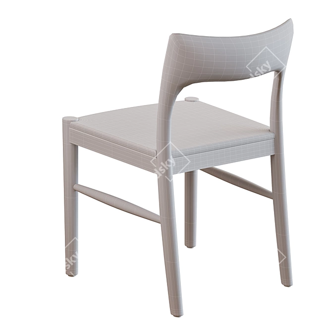 Modern Open-back Dining Chair 3D model image 4