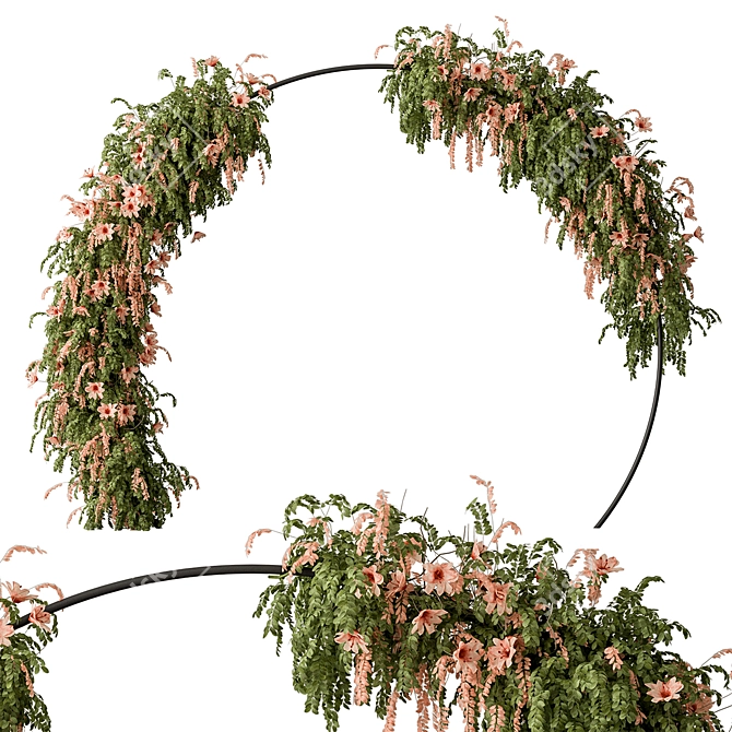 Outdoor Pergola Plants Ensemble 3D model image 1