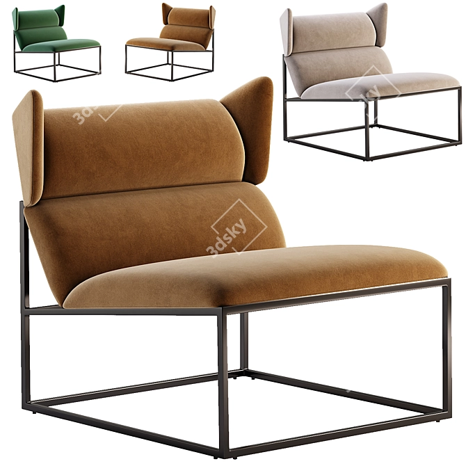 Italian Armchairs Biba Salotti Home 3D model image 1