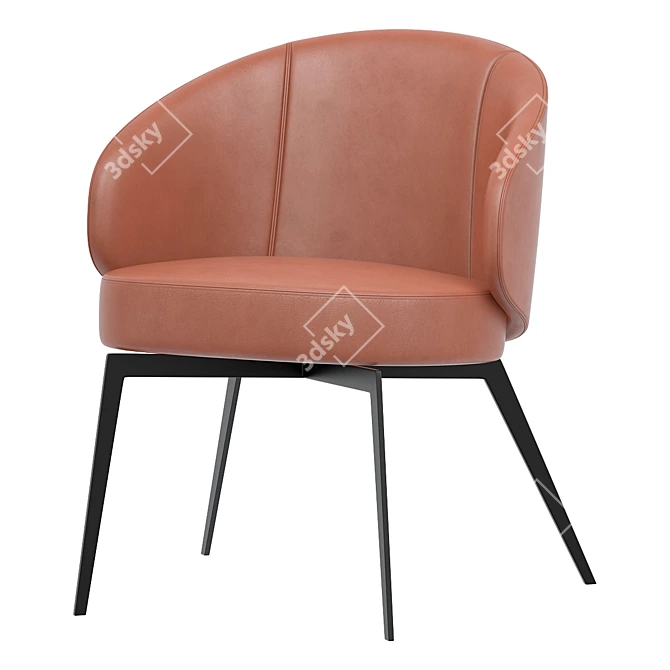 Cozy Upholstered Armchair 3D model image 1