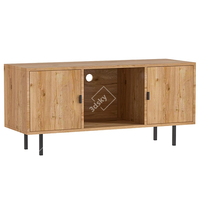 Rustic TV Stand Euria 2014 3D model image 1