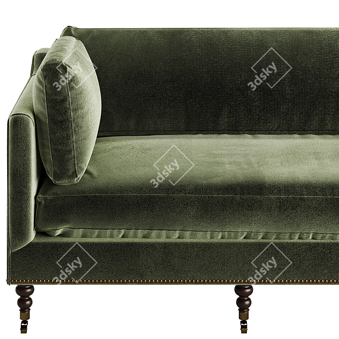 Luxury Margot Velvet Sofa 3D 3D model image 3