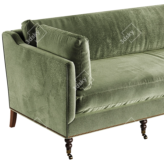 Luxury Margot Velvet Sofa 3D 3D model image 4