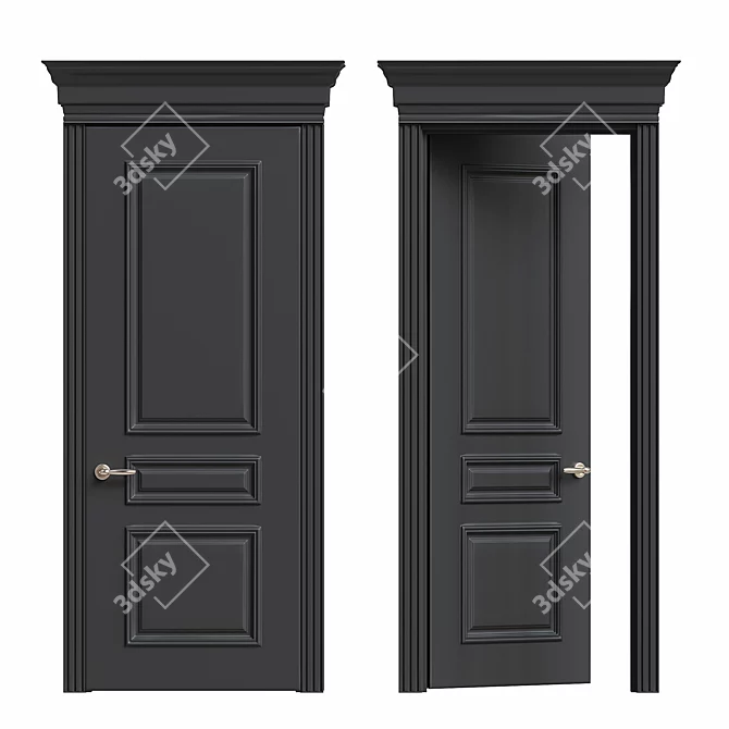 Title: Elegant Chicago Interior Doors 3D model image 1