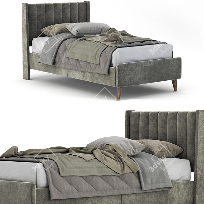 Eriksay Low Profile Platform Bed 3D model image 2