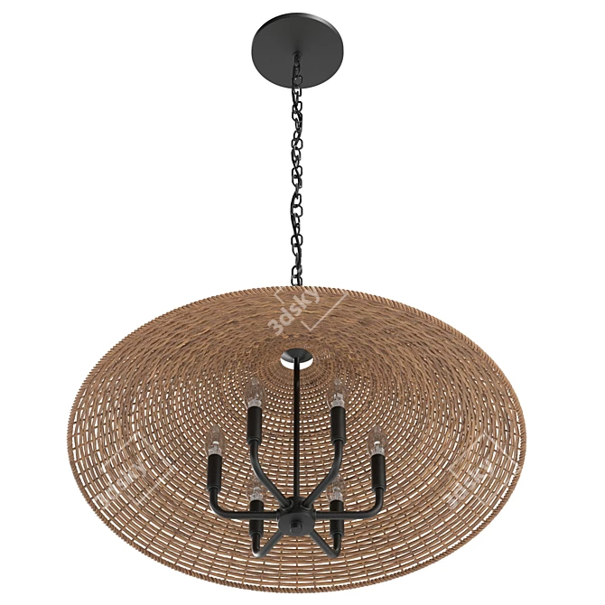 Modern Dimmable Pendant Light - 30 Inch 3D model image 3