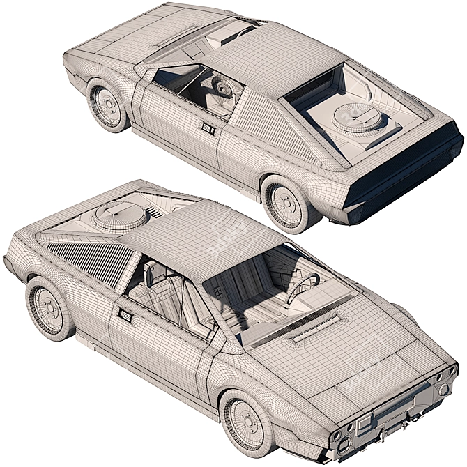 Lotus Esprit S3 1981 3D Model 3D model image 9