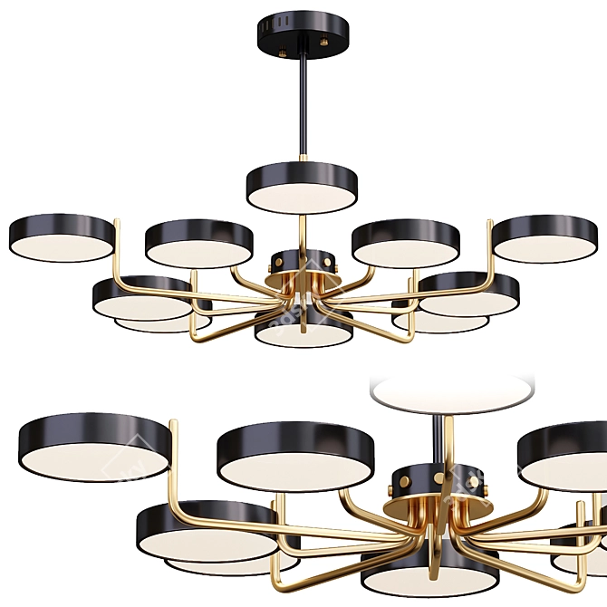 Sleek TAVIS Modern Chandelier 3D model image 1