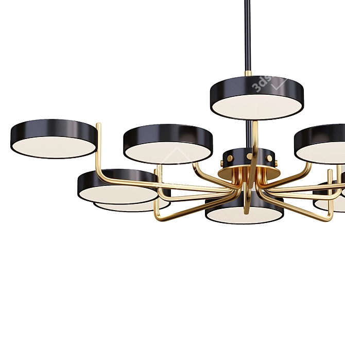 Sleek TAVIS Modern Chandelier 3D model image 2