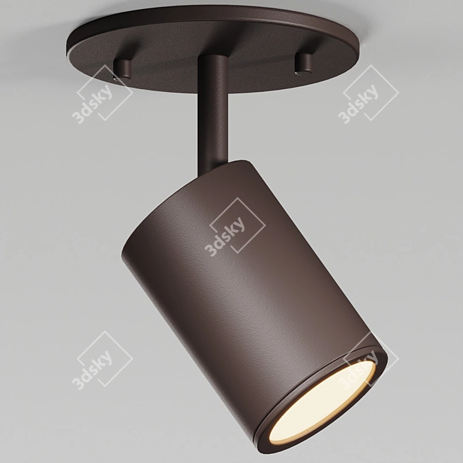 Modern Adjustable Semi-Flush Light 3D model image 2