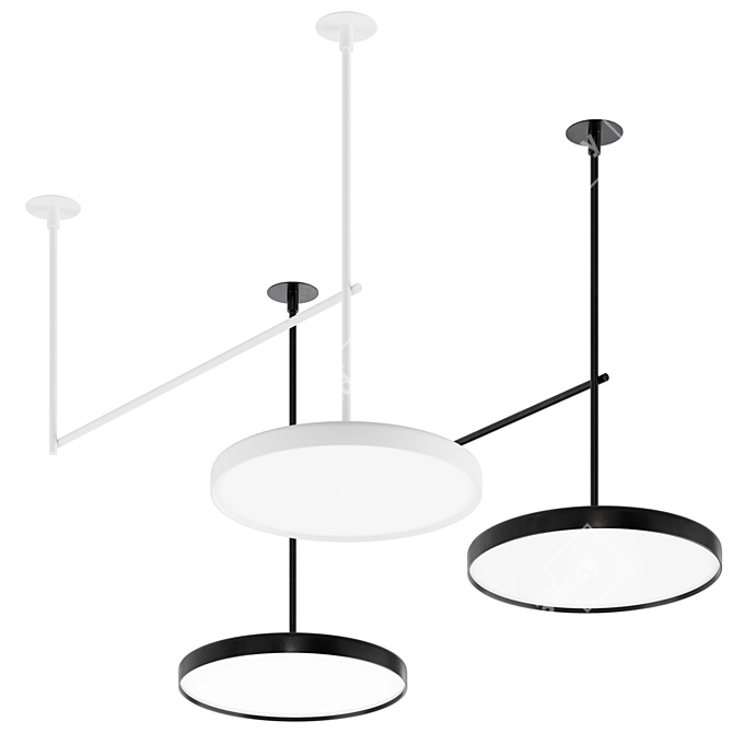 Episode 2 Tubular Pendant Light 3D model image 2