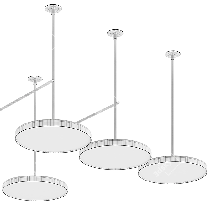 Episode 2 Tubular Pendant Light 3D model image 4