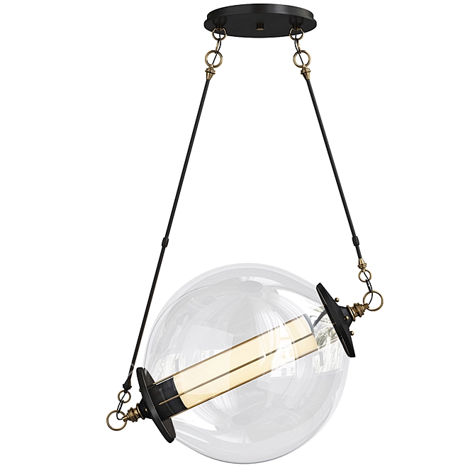 Modern Sphere Pendant Light Fixure 3D model image 1