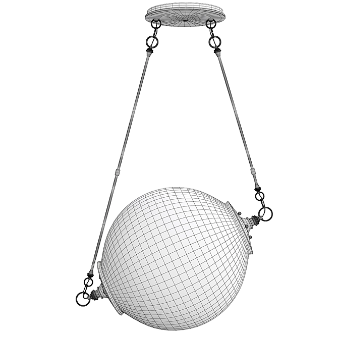 Modern Sphere Pendant Light Fixure 3D model image 2