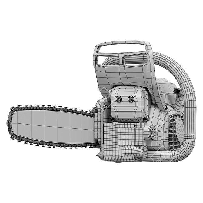 STIHL MS 261 Chainsaw with Animated Chain 3D model image 7