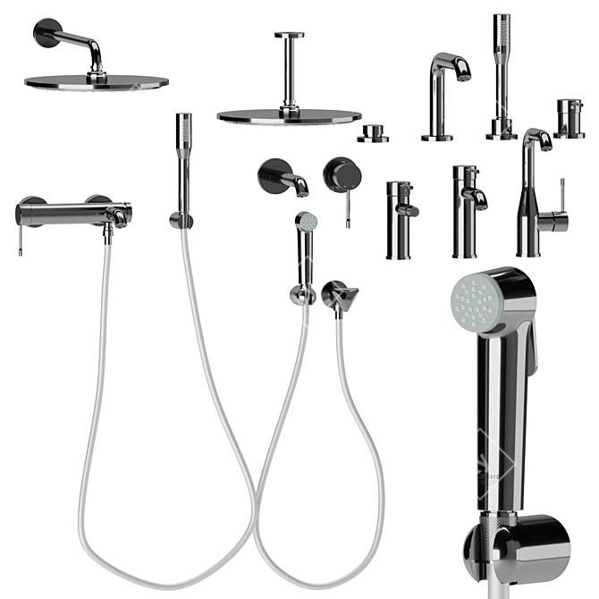 Grohe Essence Bathroom Set 3D model image 2