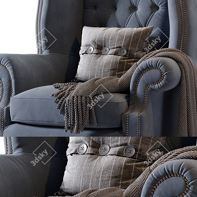 Modern Chesterfield Quee 2013 Sofa 3D model image 2