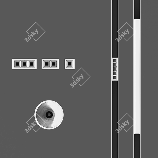 Ceiling Light Kit, FALDI & ARKOSLIGHT 3D model image 5