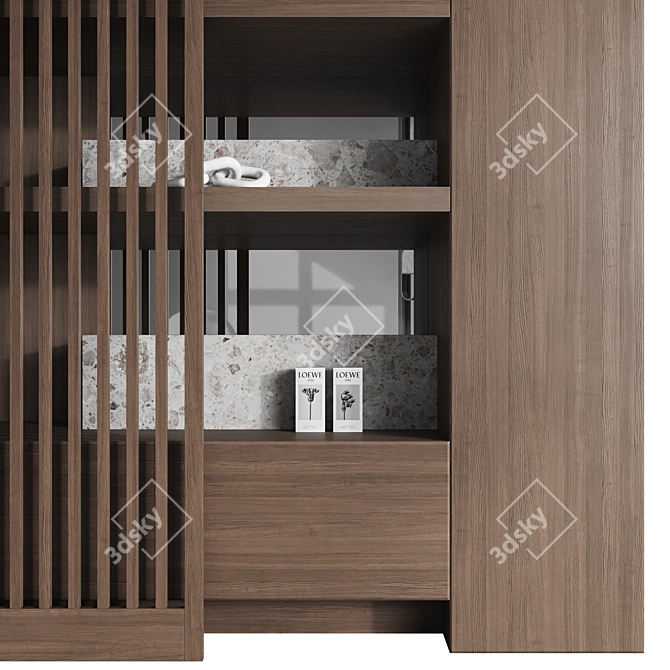 Luxury Terrazzo Wardrobe Set 3D model image 3