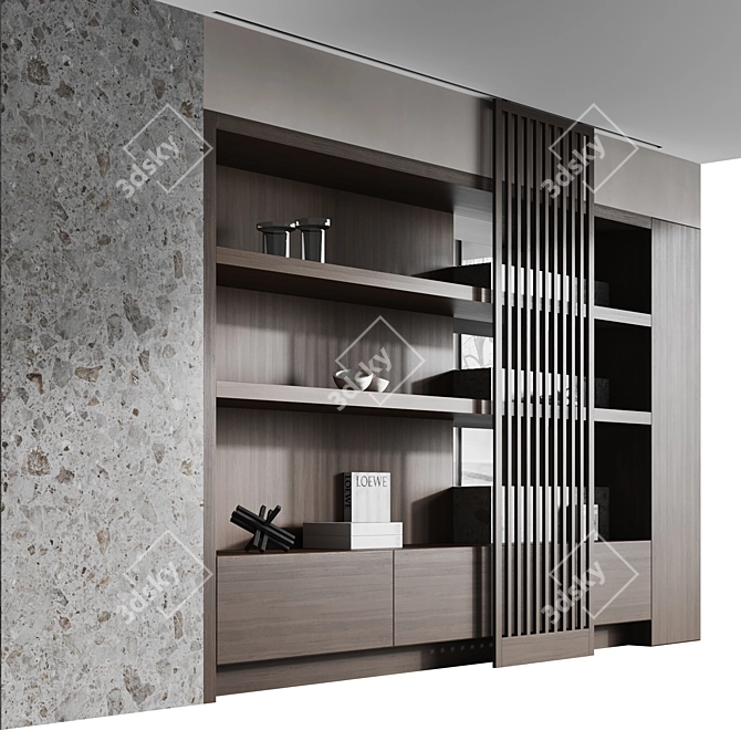 Luxury Terrazzo Wardrobe Set 3D model image 5