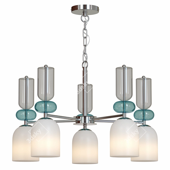 Gillian Glass Pendant Chandeliers 3D model image 4