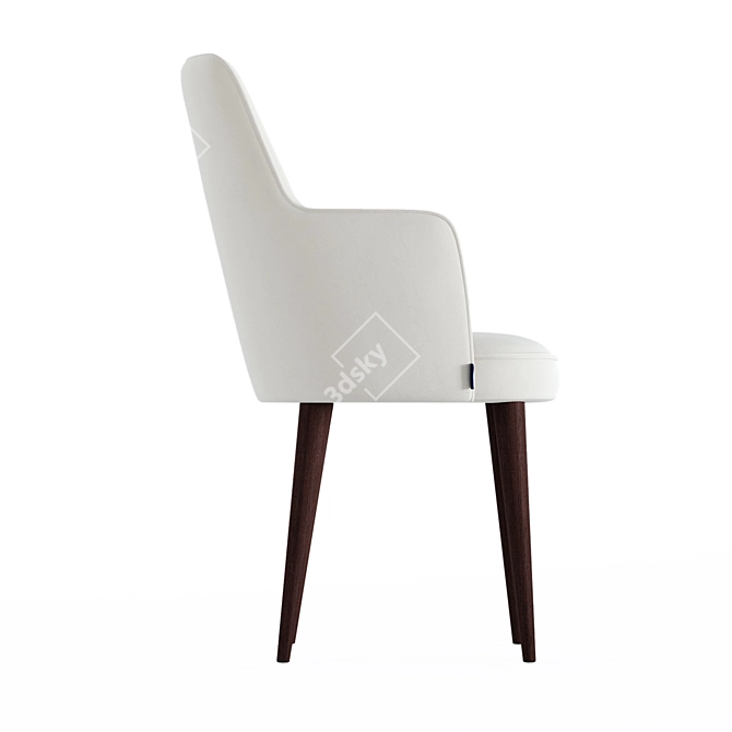 Elegant High-Backed Lounge Chair 3D model image 3